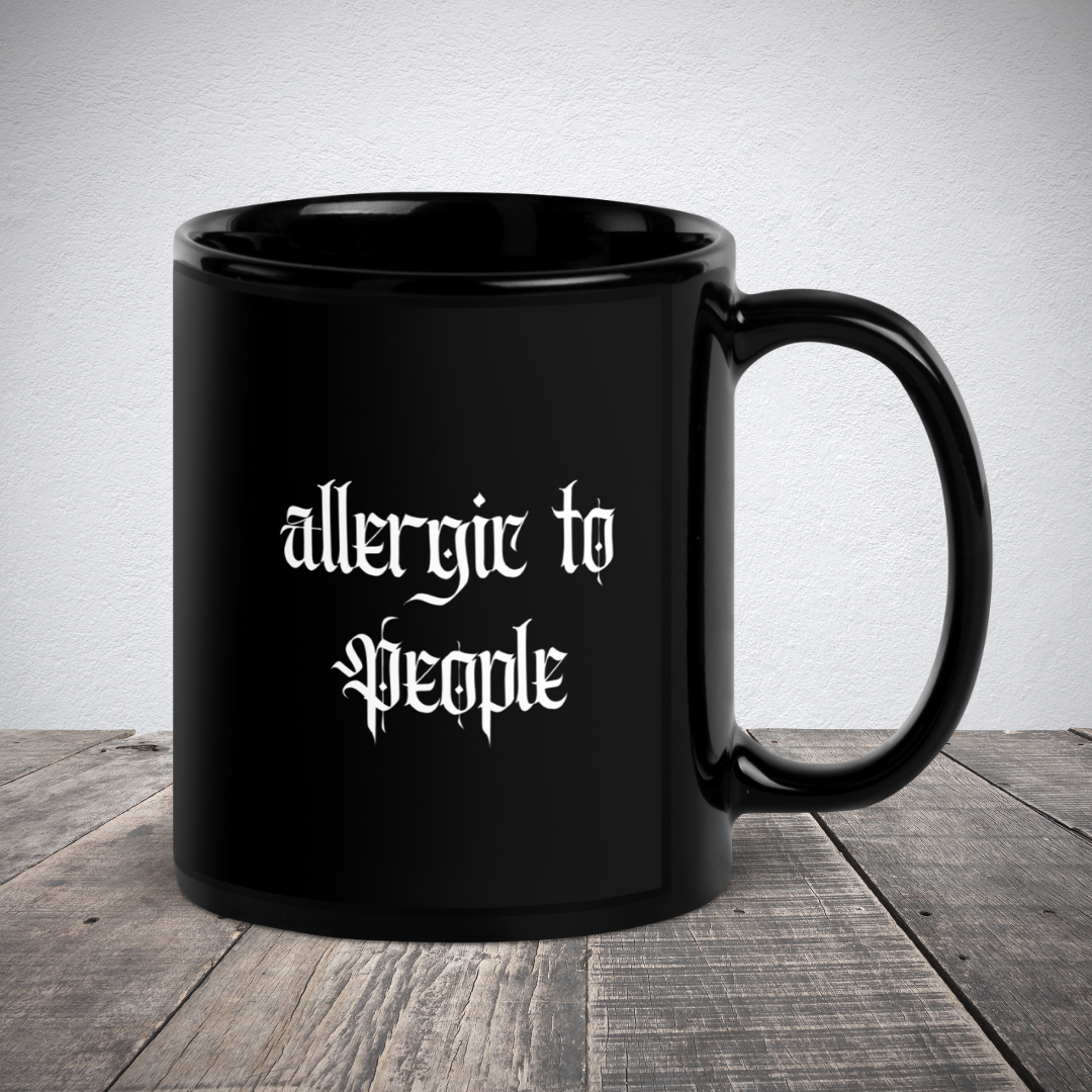Allergic to people mug