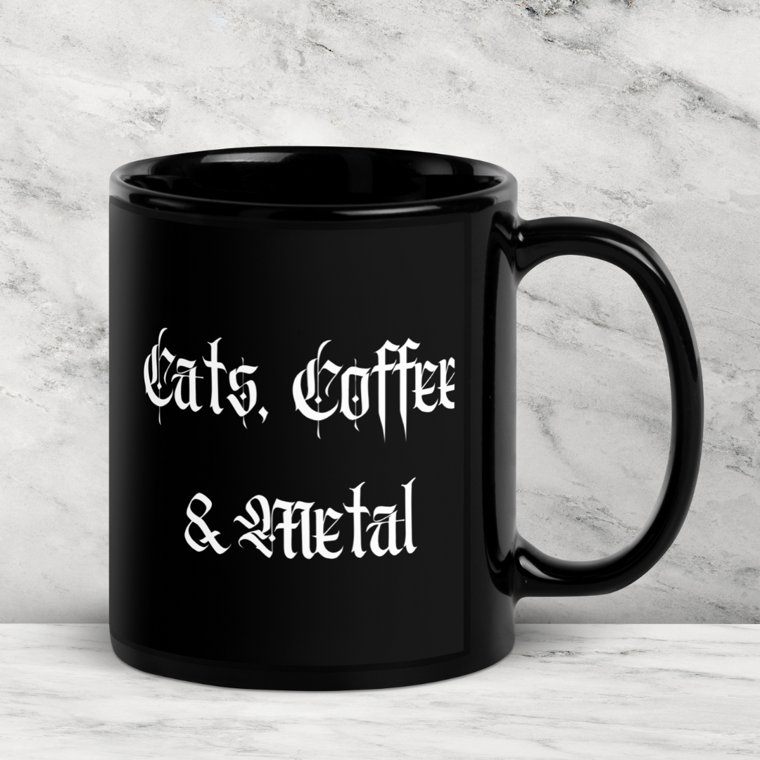 Cats Coffee and Metal Mug