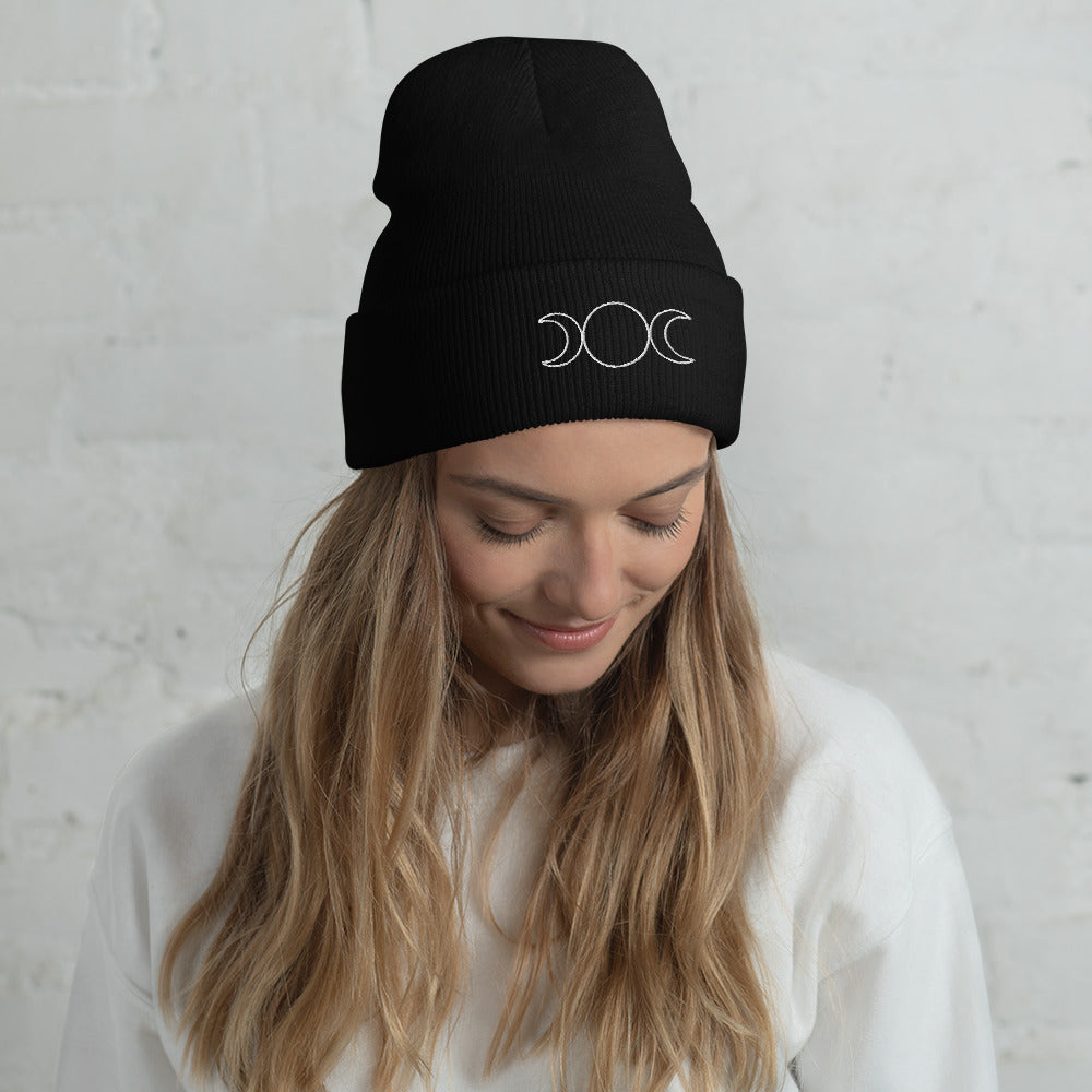 Triple Goddess Moon Beanie